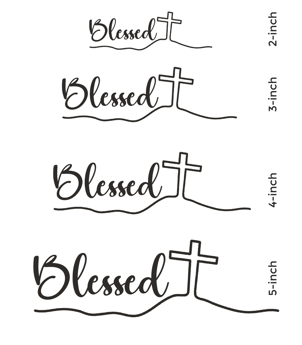 Blessed Cross Vinyl Car Decal