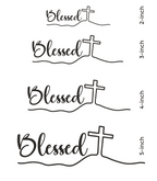 Blessed Cross Vinyl Car Decal