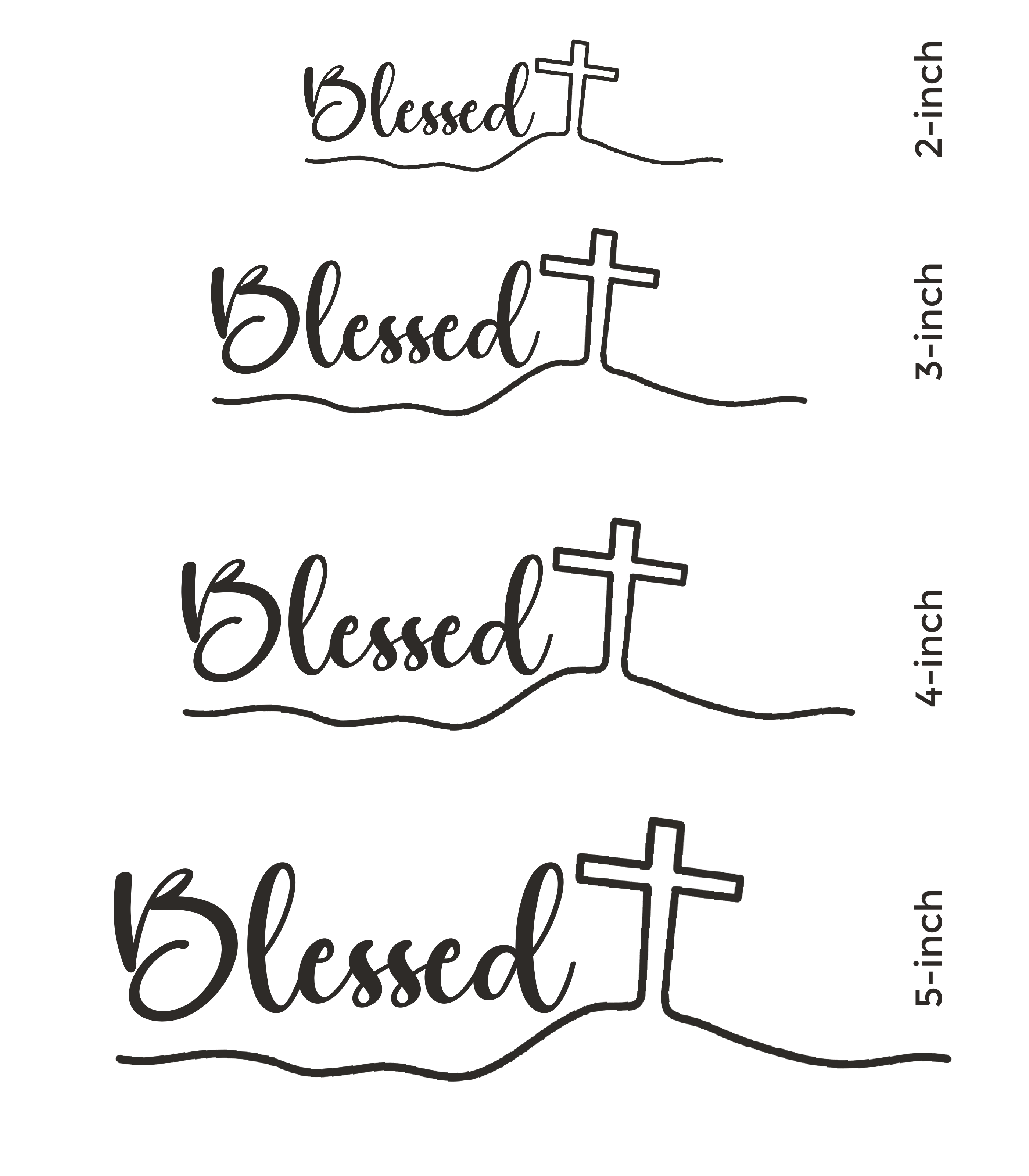 Blessed Cross Vinyl Car Decal