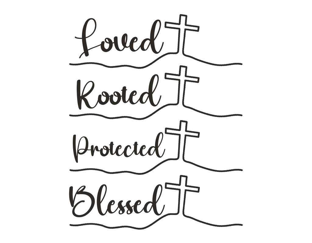 Blessed Cross Vinyl Car Decal