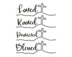 Blessed Cross Vinyl Car Decal